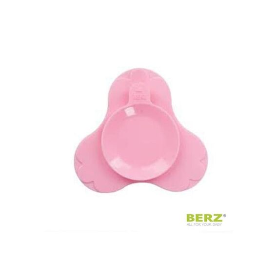 Berz Baby Αντιολισθητική Βάση Σιλικόνης Βρεφικού Πιάτου Ροζ - Προσφορές στο Oneirokosmos