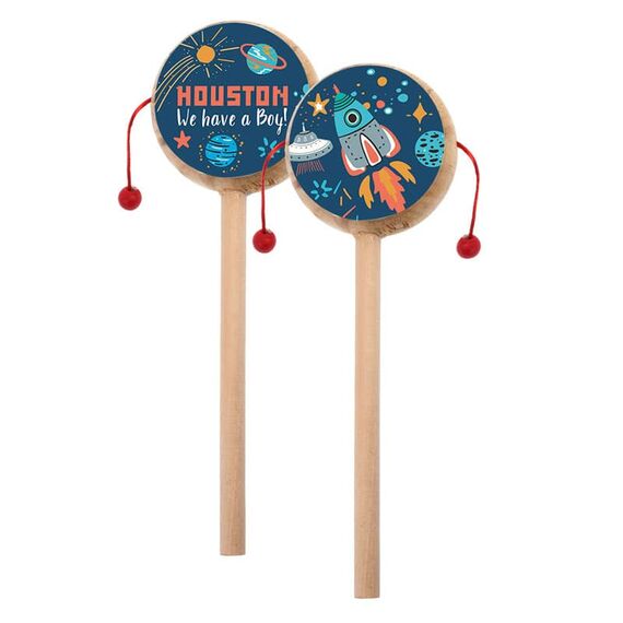 Μπομπονιέρα Ξύλινο Τυμπανάκι Διάστημα ΒΖ960 - Μπομπονιέρες Βάπτισης στο Oneirokosmos