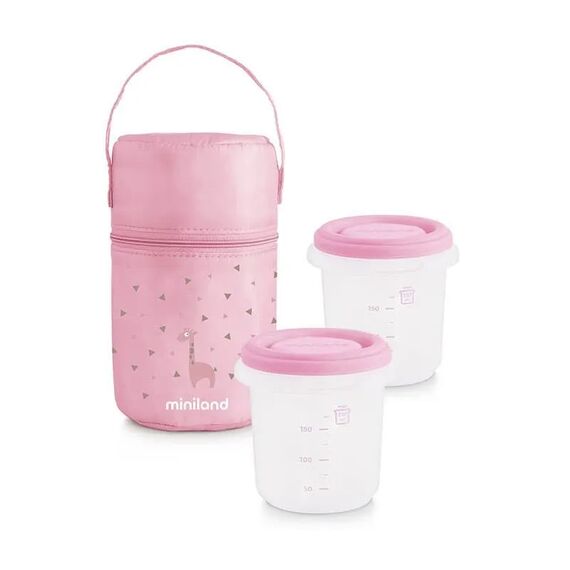 Miniland Ισοθερμική Θήκη Pack 2 Go Hermisized Rose - Θερμός & Ισοθερμικά Προϊόντα στο Oneirokosmos