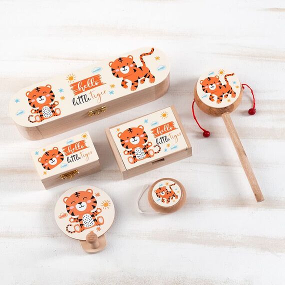 Μπομπονιέρα  Ξύλινο Κουτί Τίγρης ΛΝ965 - Μπομπονιέρες Βάπτισης στο Oneirokosmos