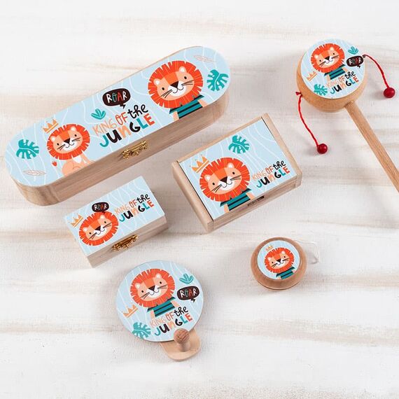 Μπομπονιέρα Ξύλινη Κασετίνα Λιοντάρι ΚΣ958 - Μπομπονιέρες Βάπτισης στο Oneirokosmos