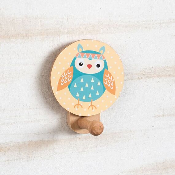 Μπομπονιέρα Ξύλινη Κρεμάστρα Τοίχου Κουκουβάγια ΣΚ982 - Μπομπονιέρες Βάπτισης στο Oneirokosmos