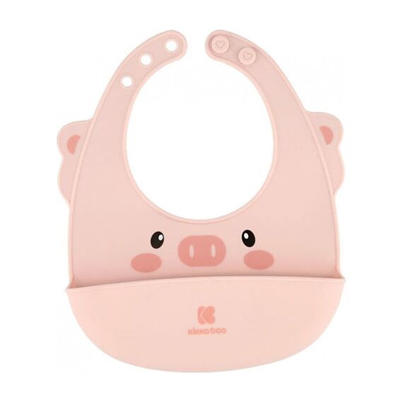 Kikkaboo Σαλιάρα Σιλικόνης Pink 31303030009 - Σαλιάρες Πλαστικές - Σιλικόνης στο Oneirokosmos