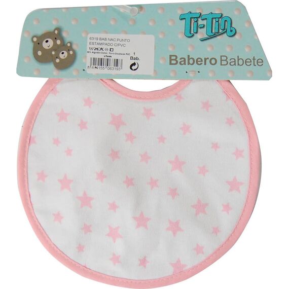 Ti-tin ΣΑΛΙΑΡΑ ΠΕΤΣΕΤΑ - ΠΛΑΣΤΙΚΟ ΜΙΚΡΗ 19x19 CM PINK STARS - Σαλιάρες Υφασμάτινες  στο Oneirokosmos