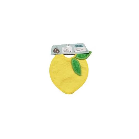 Ti-tin σαλιάρα -πετσέτα φρούτο  yellow με κορδόνι 19Χ19CM - Σαλιάρες Υφασμάτινες  στο Oneirokosmos