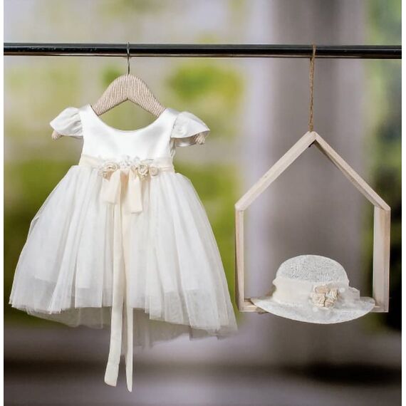 Bambolino: Doukissa Βαπτιστικό ρούχο για κορίτσι 8767 - Ρούχα Βάπτισης για Κορίτσι στο Oneirokosmos