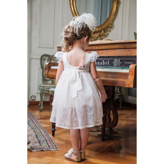 Bambolino: Lenia Βαπτιστικό ρούχο για κορίτσι 9110 - Ρούχα Βάπτισης για Κορίτσι στο Oneirokosmos