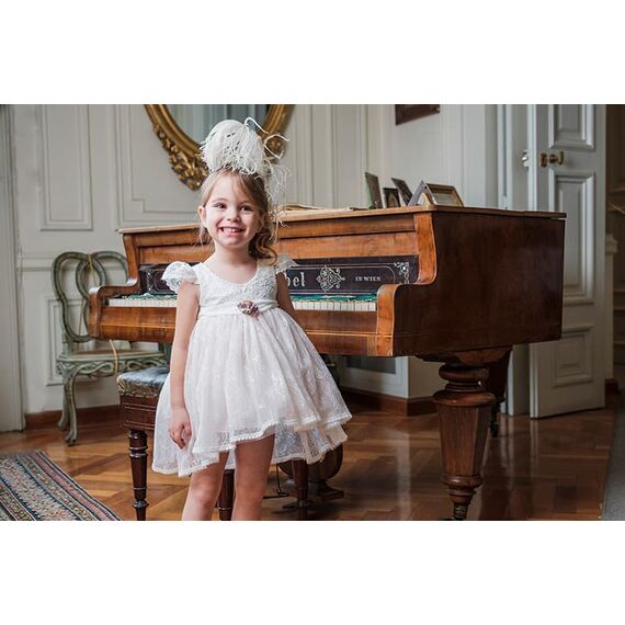 Bambolino: Lenia Βαπτιστικό ρούχο για κορίτσι 9110 - Ρούχα Βάπτισης για Κορίτσι στο Oneirokosmos