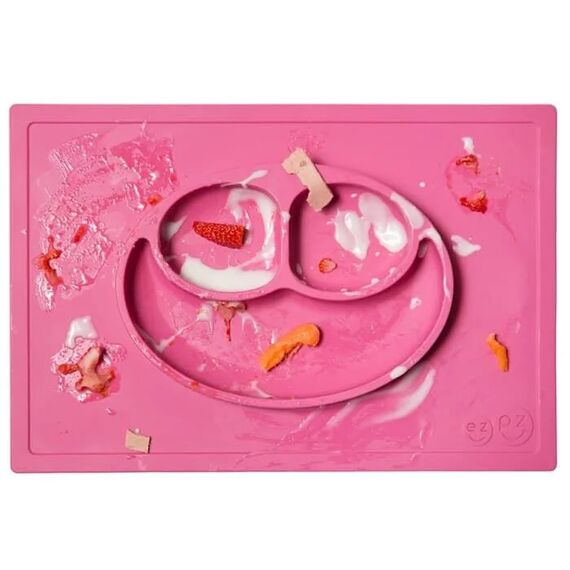 Ezpz Δίσκος και Πιάτο σε Ένα Happy Mat in PINK - Σετ Φαγητού, Μπολάκια, Πιατάκια Φαγητού στο Oneirokosmos