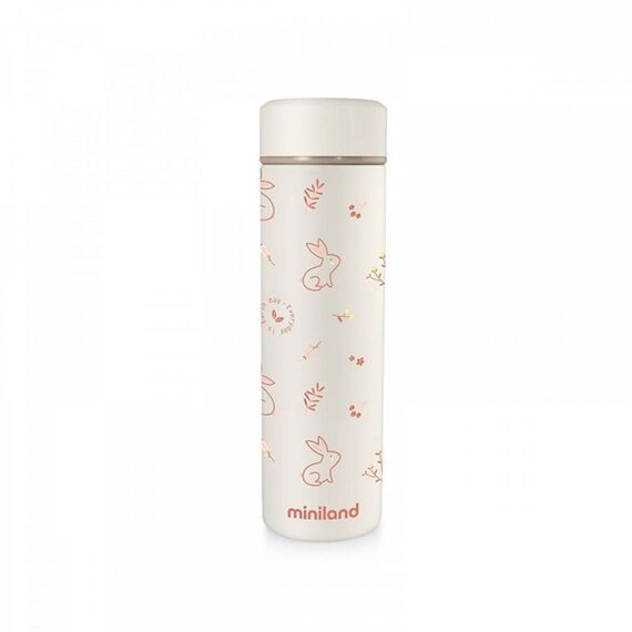 Miniland Ανοξείδωτος θερμός Υγρών NATUR THERMOS 450ml BUNNY 89263 - Θερμός & Ισοθερμικά Προϊόντα στο Oneirokosmos