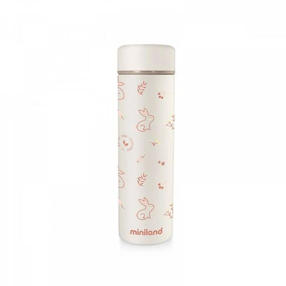 Miniland Ανοξείδωτος θερμός Υγρών NATUR THERMOS 450ml BUNNY 89263 - Θερμός & Ισοθερμικά Προϊόντα στο Oneirokosmos