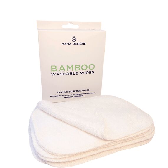 Mama Designs Πανάκια πλενόμενα από μπαμπού 10τμχ. - Πάνες-Λαβέτες-Σελτέδες στο Oneirokosmos