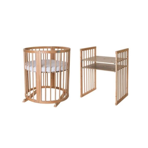 IngVart Κούνια Smart Bed Round 9 σε 1 Λευκό - Βρεφικά Κρεβάτια Μετατρεπόμενα σε Προεφηβικά στο Oneirokosmos