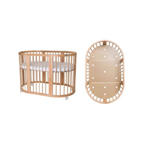 IngVart Κούνια Smart Bed Round 9 σε 1 Λευκό - Βρεφικά Κρεβάτια Μετατρεπόμενα σε Προεφηβικά στο Oneirokosmos