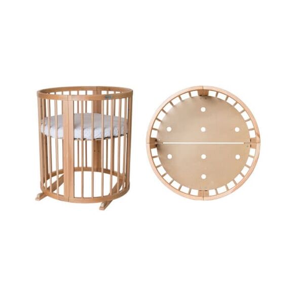 IngVart Κούνια Smart Bed Round 9 σε 1 Λευκό - Βρεφικά Κρεβάτια Μετατρεπόμενα σε Προεφηβικά στο Oneirokosmos