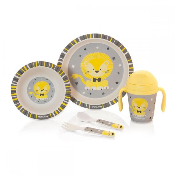 Miniland σετ φαγητού 5 τεμ. Naturmeal Leo 89475 - Σετ Φαγητού, Μπολάκια, Πιατάκια Φαγητού στο Oneirokosmos