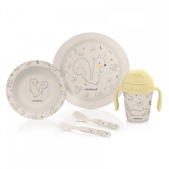 Miniland σετ φαγητού 5 τεμ.Naturmeal chip 89476 - Σετ Φαγητού, Μπολάκια, Πιατάκια Φαγητού στο Oneirokosmos
