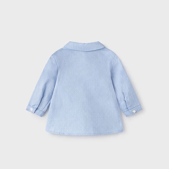 Mayoral Πουκάμισο Μακρυμάνικο Νεογέννητο Αγόρι Γαλάζιο 02137-064 - Newborm στο Oneirokosmos