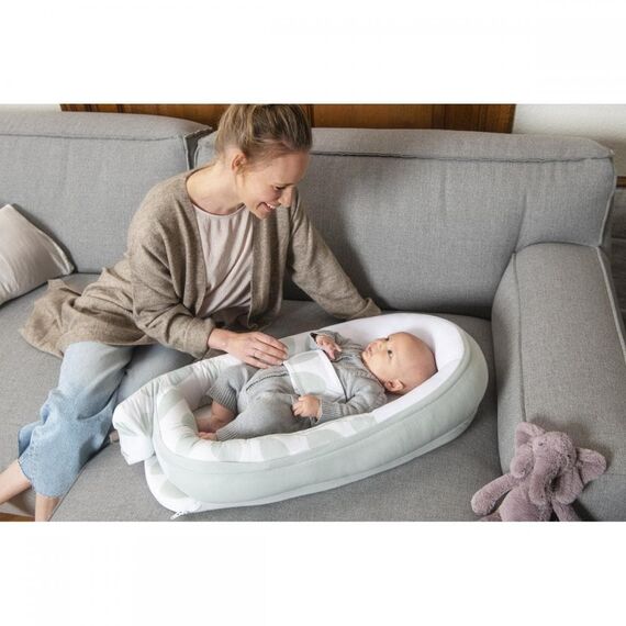 Doomoo φωλιά Cocoon LEAVES AQUA GREEN (DMCOAG) - Βρεφικές Φωλίτσες στο Oneirokosmos