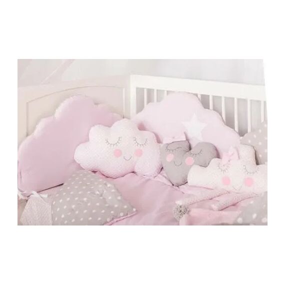 Baby Star Προίκα Μωρού Διπλή Όψης Συννεφάκι Ροζ Γκρι - Σετ Προίκας Μωρού στο Oneirokosmos