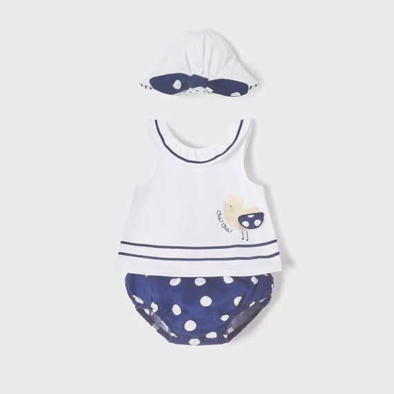 Mayoral Σετ Σορτς και Καπέλο ECOFRIENDS Play With Νεογέννητο Κορίτσι Ρουά 22-01219-081 ** - Newborm στο Oneirokosmos