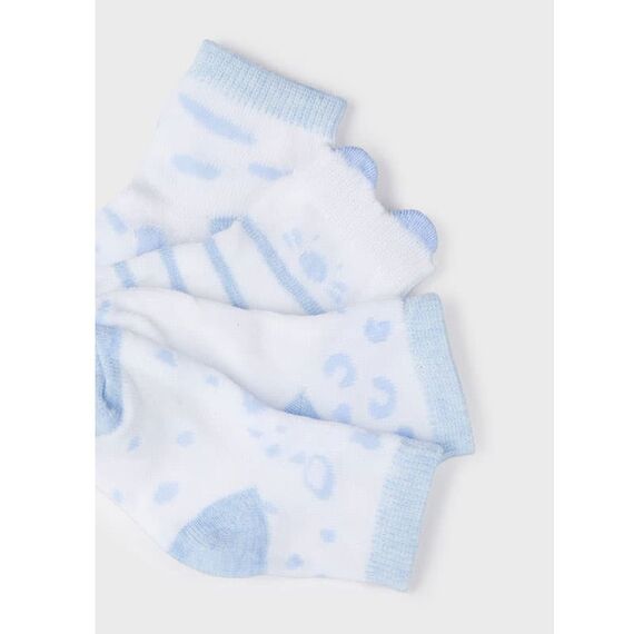 Mayoral Σετ 4 Καλτσάκια Ζωάκια ECOFRIENDS Νεογέννητο Αγόρι Σιέλ 22-09473-075 ** - Newborm στο Oneirokosmos