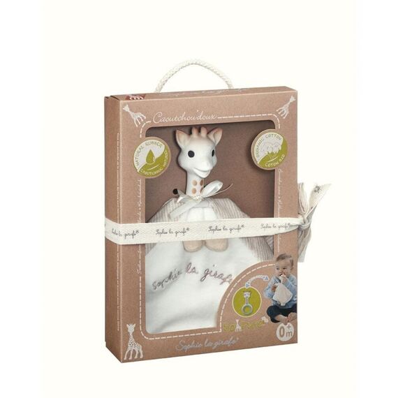 Sophie La Girafe So Pure Πανάκι αγκαλιάς με δαχτύλιο οδοντοφυίας - Πανάκια Παρηγοριάς στο Oneirokosmos