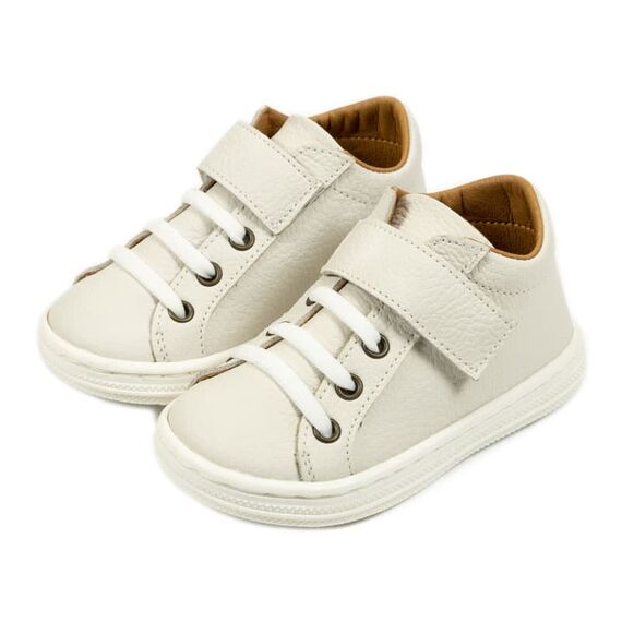 Babywalker Mονόχρωμο Σνίκερ με Μπαρέτα Χρατς BS3062 Εκρού - Βαπτιστικό Παπούτσι για Αγόρι στο Oneirokosmos