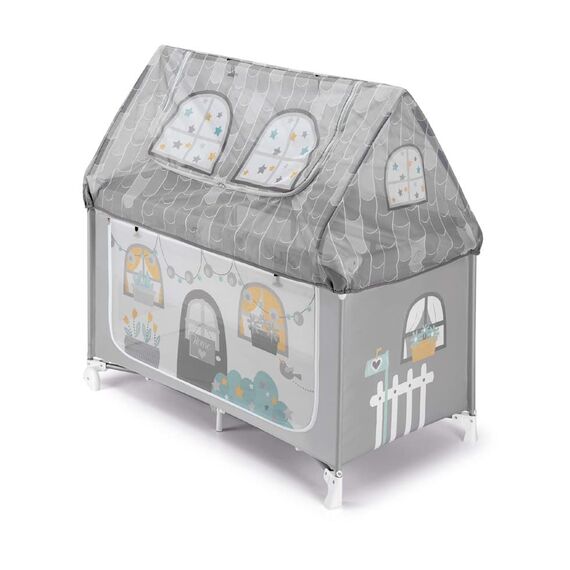 Cam Παρκοκρέβατο Με Δύο Επίπεδα Daily Dolci Sogni 128.5x73cm  A-114 GREY - Παρκοκρέβατο στο Oneirokosmos