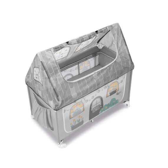 Cam Παρκοκρέβατο Με Δύο Επίπεδα Daily Dolci Sogni 128.5x73cm  A-114 GREY - Παρκοκρέβατο στο Oneirokosmos