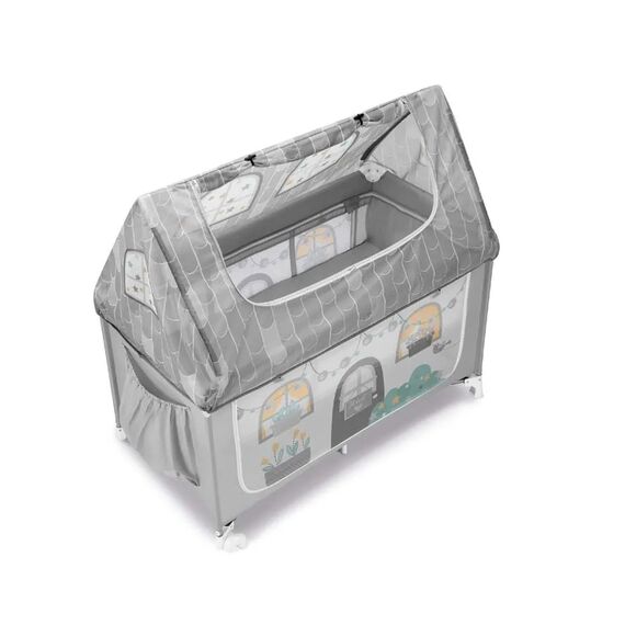 Cam Παρκοκρέβατο Με Δύο Επίπεδα Daily Dolci Sogni 128.5x73cm  A-114 GREY - Παρκοκρέβατο στο Oneirokosmos