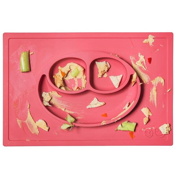 Ezpz: Εκπαιδευτικό πιάτο 24+ μηνών Happy Mat - Coral - Σετ Φαγητού, Μπολάκια, Πιατάκια Φαγητού στο Oneirokosmos