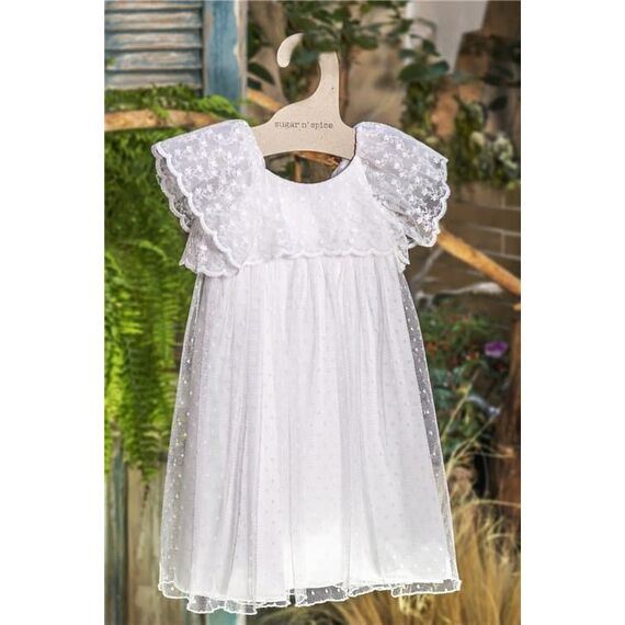 Sugar n Spice: Αφαία Βαπτιστικό ρούχο για κορίτσι - Ρούχα Βάπτισης για Κορίτσι στο Oneirokosmos