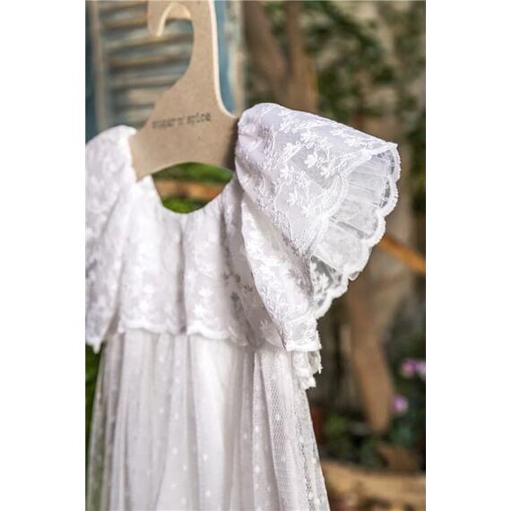 Sugar n Spice: Αφαία Βαπτιστικό ρούχο για κορίτσι - Ρούχα Βάπτισης για Κορίτσι στο Oneirokosmos