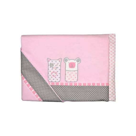 Baby Star Σετ Σεντόνια Κούνιας Sugar Family 105x150cm Ροζ - Σεντόνια Κούνιας στο Oneirokosmos