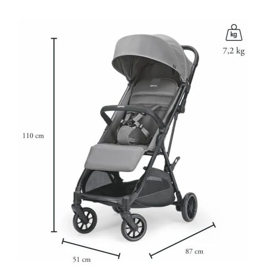 Inglesina Καρότσι Now Snap Grey AG84POSNG - Ελαφριά Καλοκαιρινά  Καρότσια στο Oneirokosmos