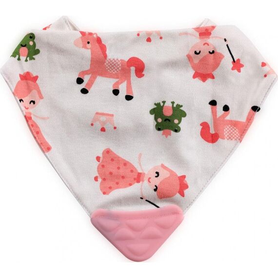 Lorelli  Μπαντάνα Υφασμάτινη Με Μασητικό  Pink Girl 1026017 - Σαλιάρες Υφασμάτινες  στο Oneirokosmos