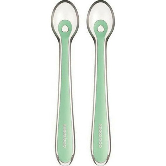 Kikka Boo Βρεφικό Σετ με Κουτάλια Flexible 2 τμχ από Σιλικόνη Mint σε Θήκη για 4+ μηνών 31302040064 - Κουταλάκια, Πηρουνάκια στο Oneirokosmos