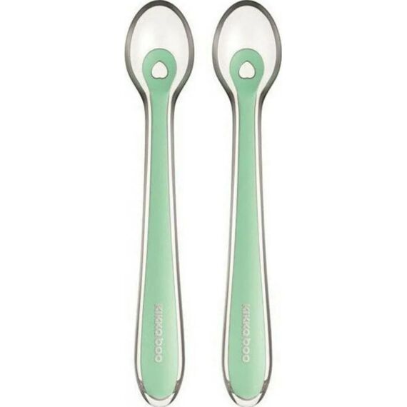 Kikka Boo Βρεφικό Σετ με Κουτάλια Flexible 2 τμχ από Σιλικόνη Mint σε Θήκη για 4+ μηνών 31302040064 - Κουταλάκια, Πηρουνάκια στο Oneirokosmos