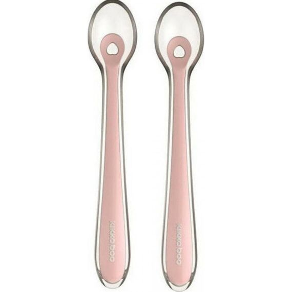 Kikka Boo Βρεφικό Σετ με Κουτάλια Flexible 2 τμχ από Σιλικόνη pink σε Θήκη για 4+ μηνών 31302040063 - Κουταλάκια, Πηρουνάκια στο Oneirokosmos