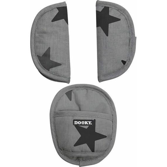 Dooky  Universal Pads για Ζώνη 5 Σημείων Grey Stars DK-126922 - Αξεσουάρ Καθίσματος Αυτοκινήτου στο Oneirokosmos