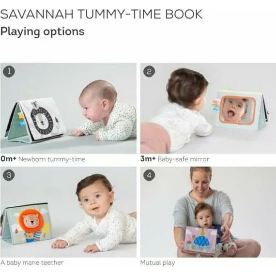 Taf Toys Εκπαιδευτικό Βιβλίο Savanah Tummy-Time Book T-12705 - Δώρα στο Oneirokosmos