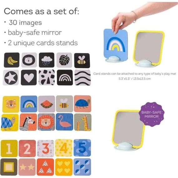 Taf Toys  Παιχνίδι Δραστηριοτήτων Mε Κάρτες My 1ST Tummy-Time Cards Τ-12835 - Δώρα στο Oneirokosmos