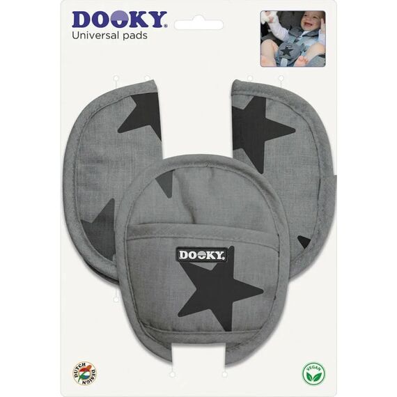 Dooky  Universal Pads για Ζώνη 5 Σημείων Grey Stars DK-126922 - Αξεσουάρ Καθίσματος Αυτοκινήτου στο Oneirokosmos