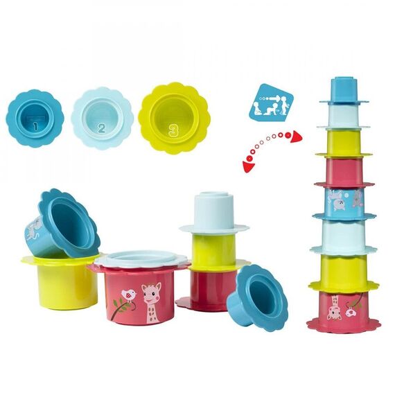 Sophie la giraffe Σετ παιχνίδια - Μουσικό τηλέφωνο, Μπάλα και Στοιβαζόμενα λουλούδια S516353 - Βρεφικά Παιχνίδια στο Oneirokosmos