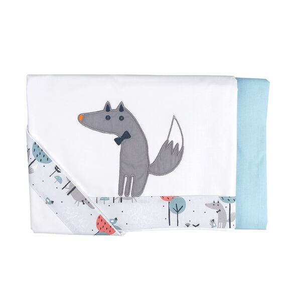 Baby Star Σετ Σεντόνια Κούνιας 3 τεμαχίων Λύκος - Σεντόνια Κούνιας στο Oneirokosmos