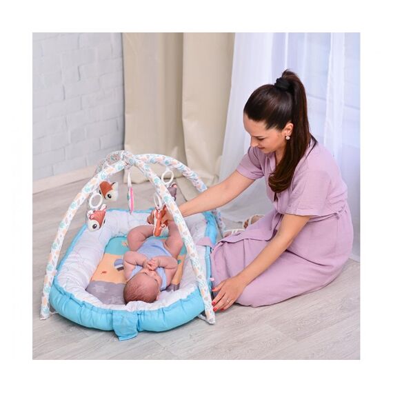 Lorelli Φωλιά και Χαλάκι Δραστηριοτήτων Playmat Baby Nest Blue 10300450001 - Χαλάκια στο Oneirokosmos