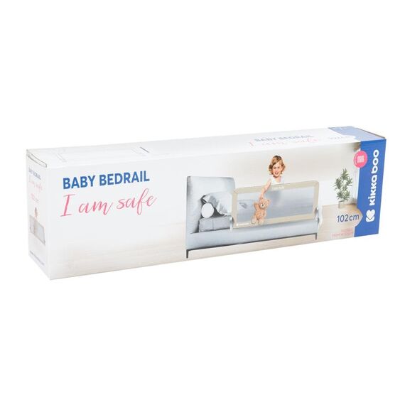 Kikka boo Μπάρα Κρεβατιού I am Safe 102cm Beige 31003050009 - Προστατευτικές Μπάρες Κρεβατιού στο Oneirokosmos