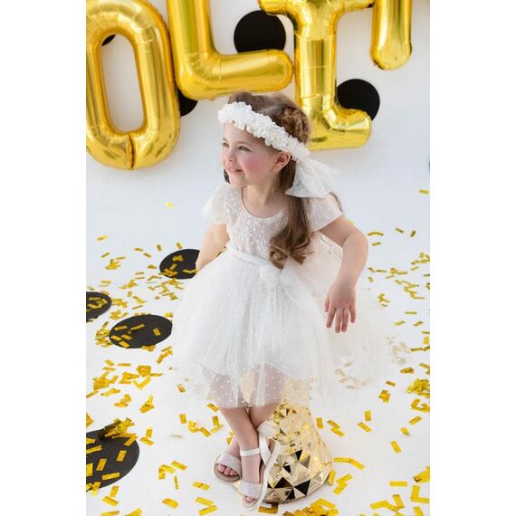 Bambolino: Melissa Βαπτιστικό ρούχο για κορίτσι 9518 - Ρούχα Βάπτισης για Κορίτσι στο Oneirokosmos