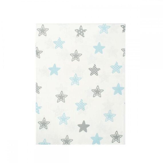 Dimcol Πάνα Αγκαλιάς Χασέ Cotton 100% 80x80 εκ.  Star 104 Sky Blue - Πάνες-Λαβέτες-Σελτέδες στο Oneirokosmos